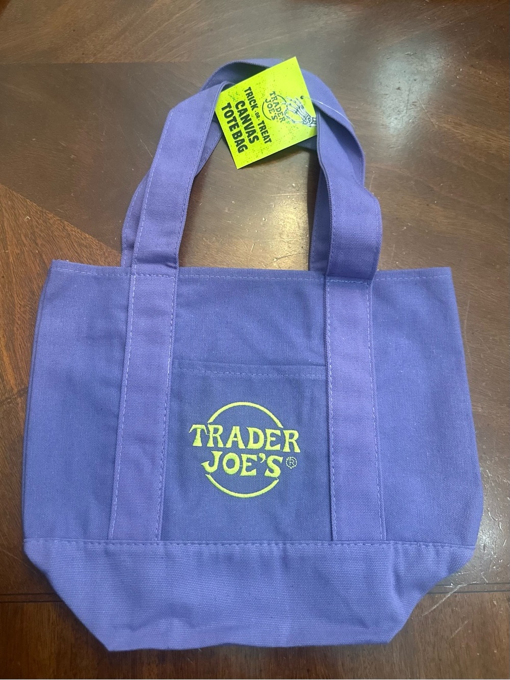 🍁Trader Joe’s Purple Mini Canvas Tote Bag